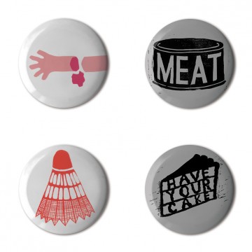 Gift Box: 4 button badges (Jono Mix)