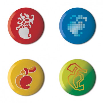 Gift Box: 4 button badges (Claude)