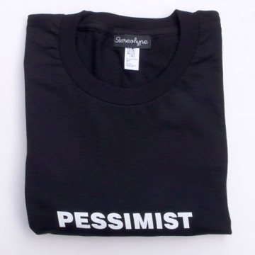Pessimist (unisex) T-shirt + badge