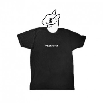 Pessimist (unisex) T-shirt + badge