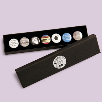 Password1 T-shirt + button badge gift box