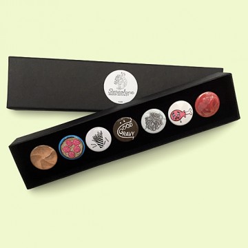Button badge gift box - Food