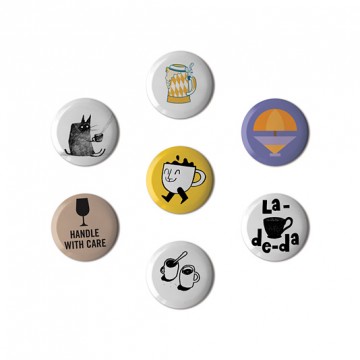 Button badge gift box - Drinks