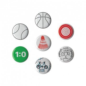 Button badge gift box - Sport
