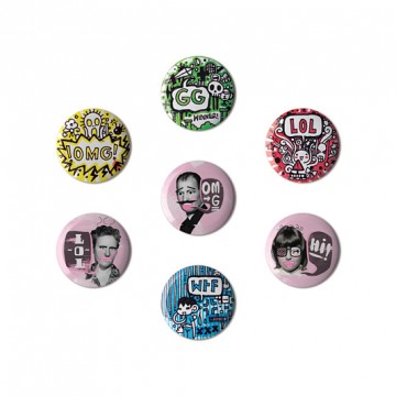 Button badge gift box - OMGLOL