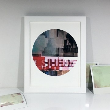 Glitch 7 (Red Type) print