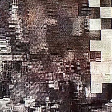 Glitch 6 (Brown, Beige) print