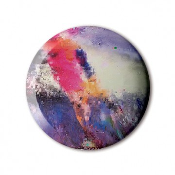 Glitch 3 (White, Pink, Purple) print