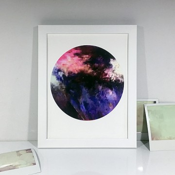 Glitch 1 (Black, Purple, Pink) print