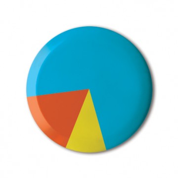 Blue Pie Chart print
