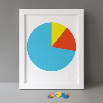 Blue Pie Chart print