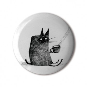 Tea-Drinking Cat print