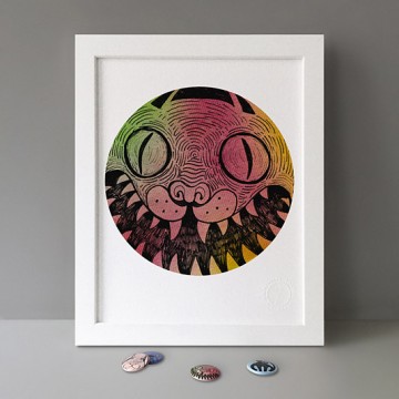 Hissing Cat print