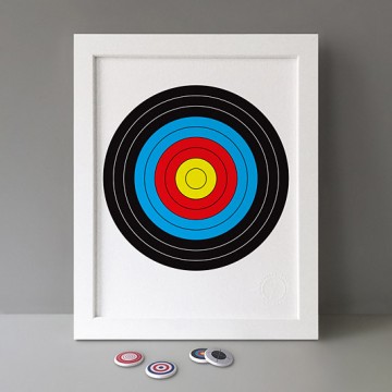 Colourful Target print