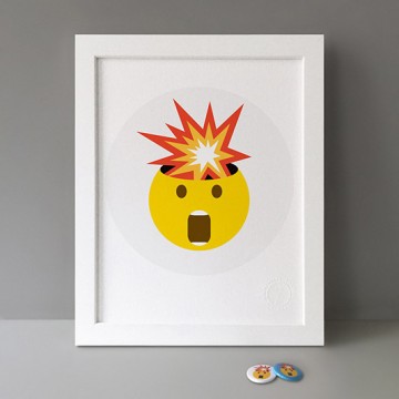 Mind Blown (white) print