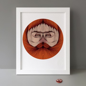 Bearded Man print