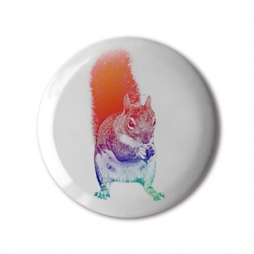 Squirrel 3 (halftone, rainbow gradient, right) print