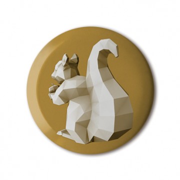 Squirrel 4 (polygon, gold, back, left)