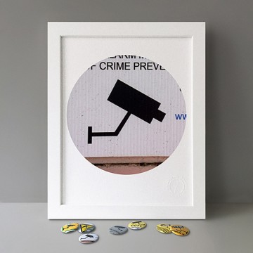 CCTV Sign 1 (grey, right) print