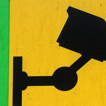 CCTV Sign 2 (yellow, green) print
