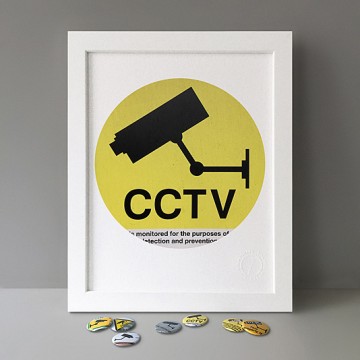 CCTV Sign 3 (yellow) print