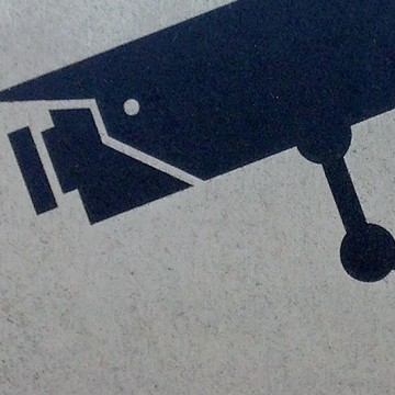 CCTV Sign 7 (grey, left) print