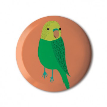 Bird (Budgie on Orange)