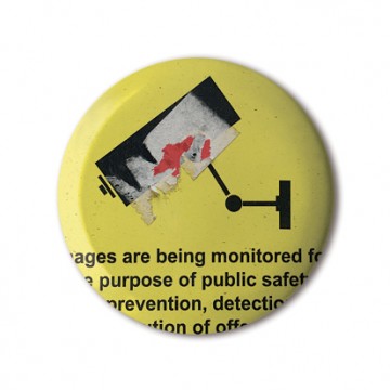 CCTV Sign 5 (yellow, sticker)