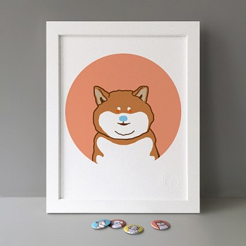 Shiba Inu Puppy print