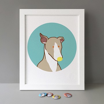 Whippet Puppy print