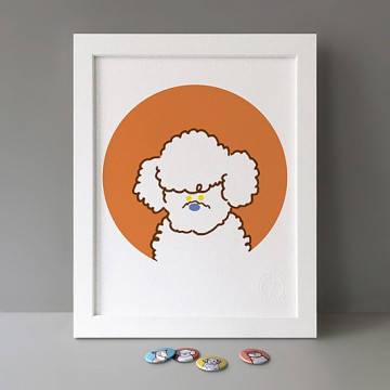 Poodle Puppy print