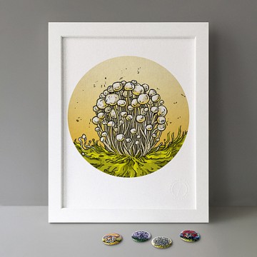 Alba Clamshell Mushrooms print