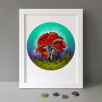 Fly Agaric Mushrooms print