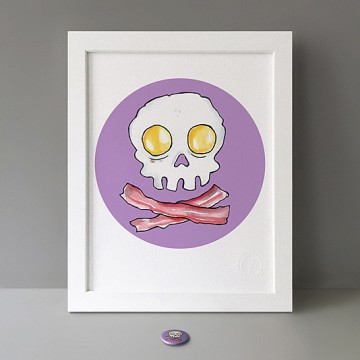 Egg Bacon Skull print