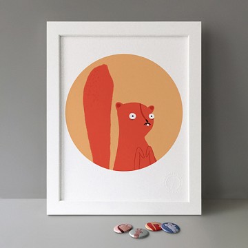 Scared Squirrel print