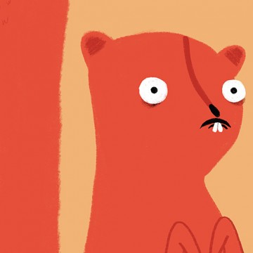 Scared Squirrel print