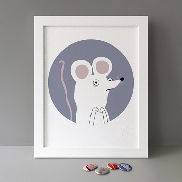 Scared Mouse print