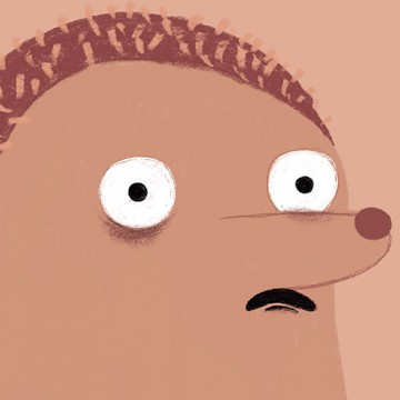 Scared Hedgehog print