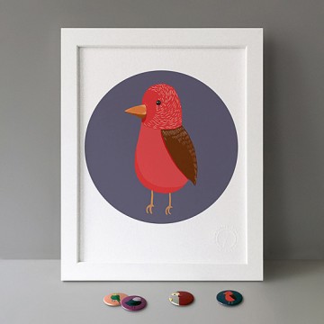 Red Bird print