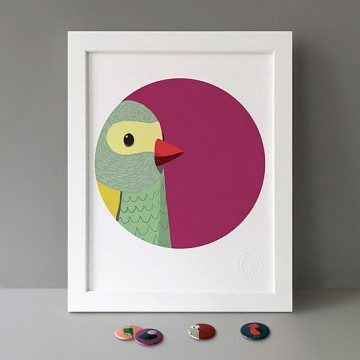 Bird Detail (Budgie) print