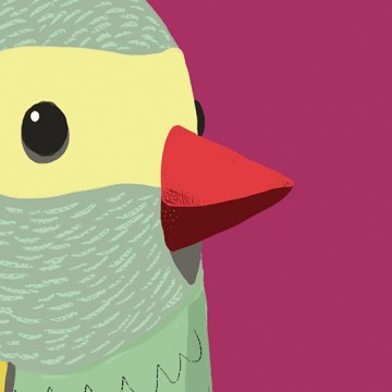Bird Detail (Budgie) print