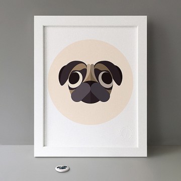 Dog (Pug) print