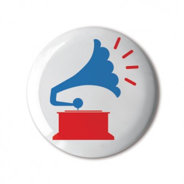 Gift Box: 4 button badges (Red Blue Emoji Mix)