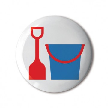 Gift Box: 4 button badges (Red Blue Emoji Mix)