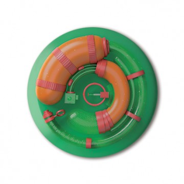 Gift Box: 4 button badges (Forced Circle 3D Objects)