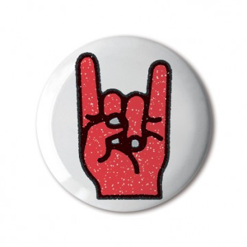 Gift Box: 3 button badges (Rock Emoji)