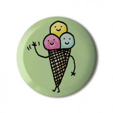 Gift Box: 4 button badges (Popsicles & Ice Cream)