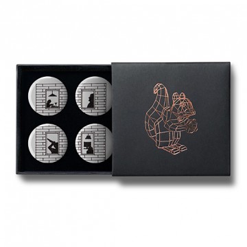 Gift Box: 4 button badges (Doodle Windows Scenes)