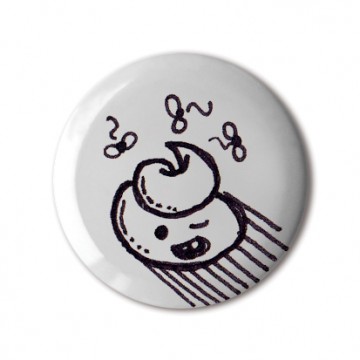 Gift Box: 4 button badges (Doodle Skull Mix)