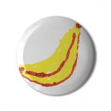 Gift Box: 4 button badges (Doodle Fruits)